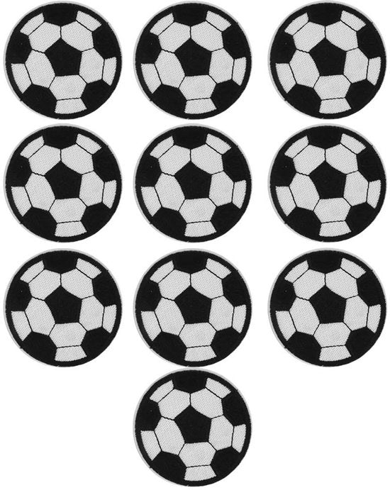 Pannelli decorativi da cucire 30 pezzi - Pannelli da cucire con disegno di calcio - Opachi/da cucire - Decorazioni per abbigliamento/borse - Decorazioni sportive - Decorazioni da interni versatile