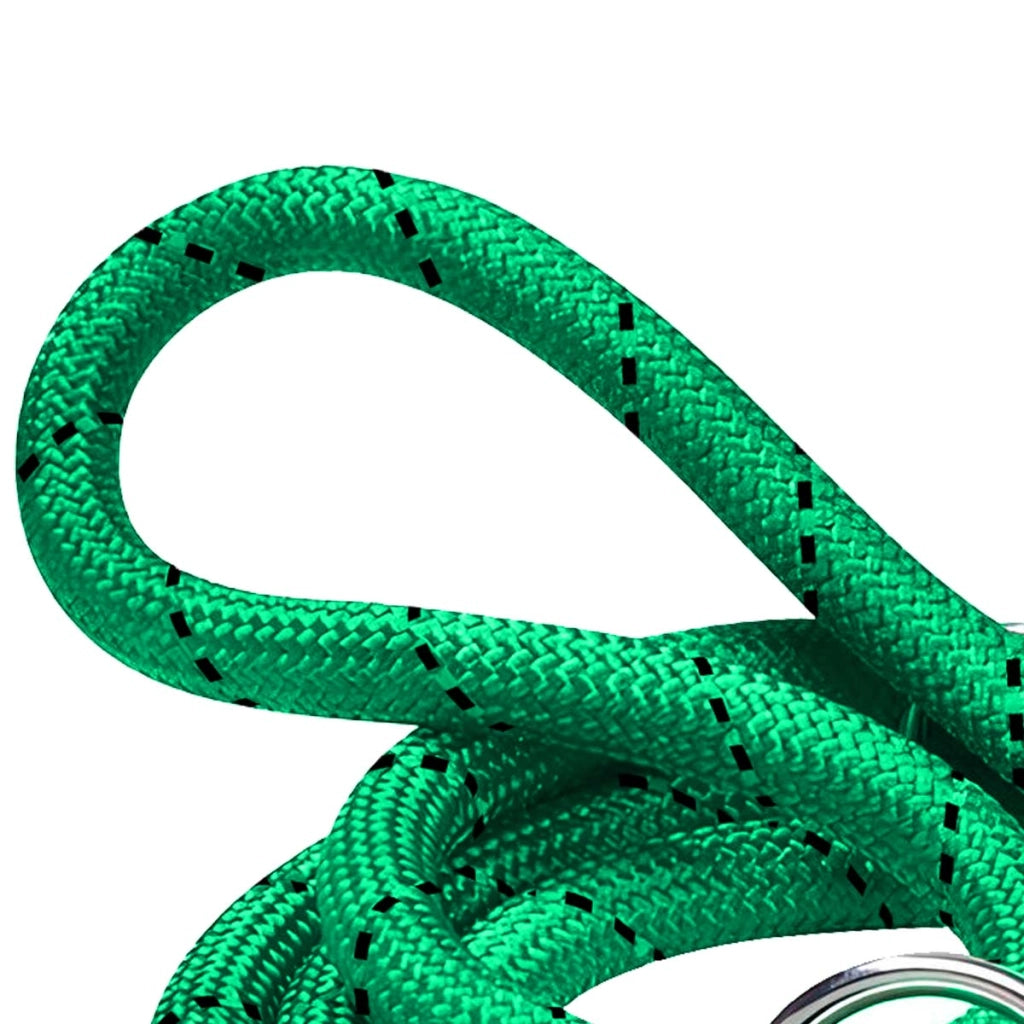 Guinzaglio per cani da 150 cm con collare regolabile da 45 cm in corda resistente Verde Inny