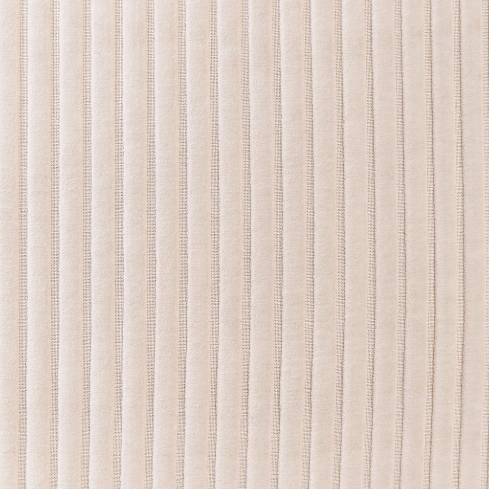 Moderno Pouf Intrecciato da Salotto Velluto a Coste 50 x 30 cm Motivo Beige Chiaro