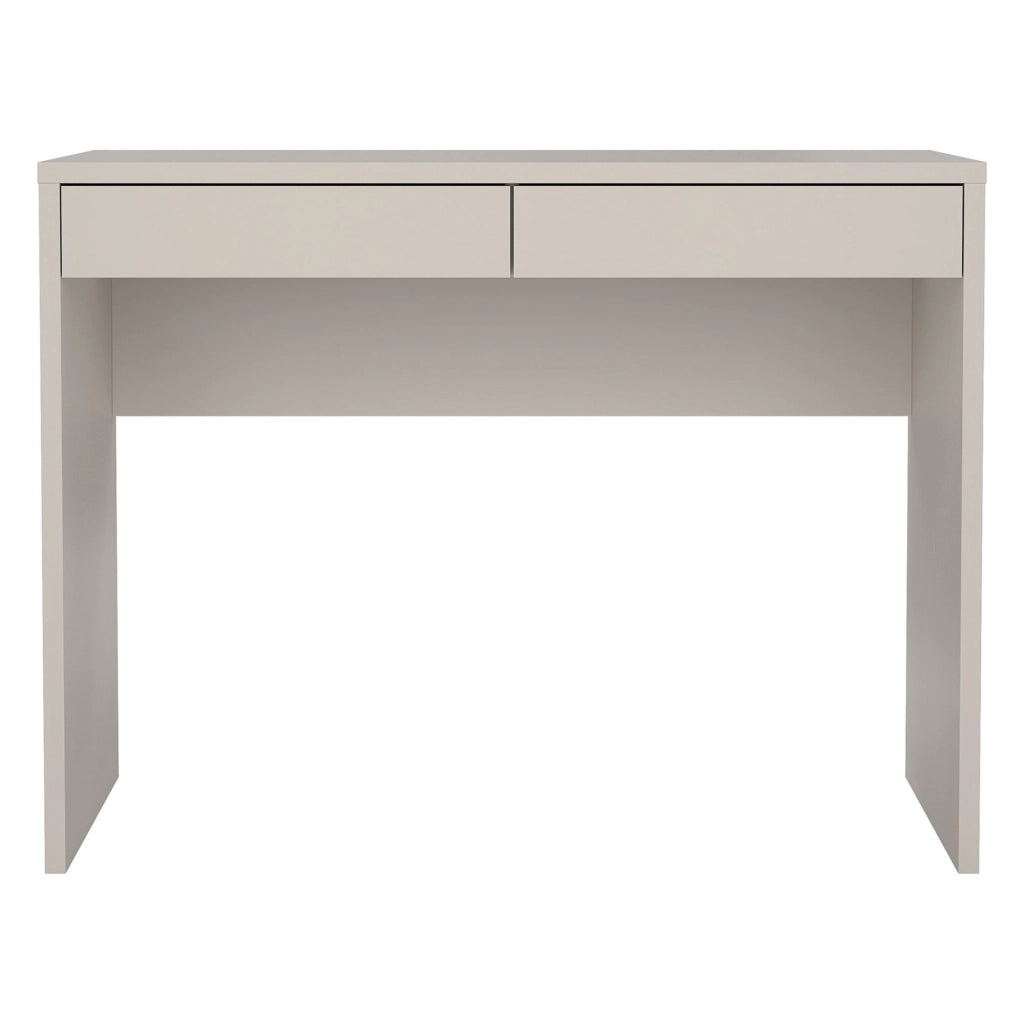 Acero, Scrivania 2 Cassetti, 100x40x77h cm Beige Cashmere
