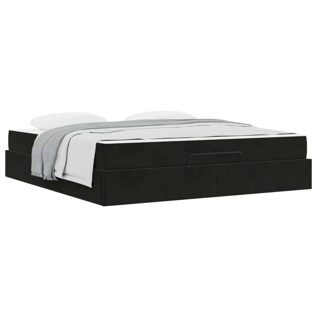 Struttura letto con materasso 2 pcs Nero Velluto 3399578