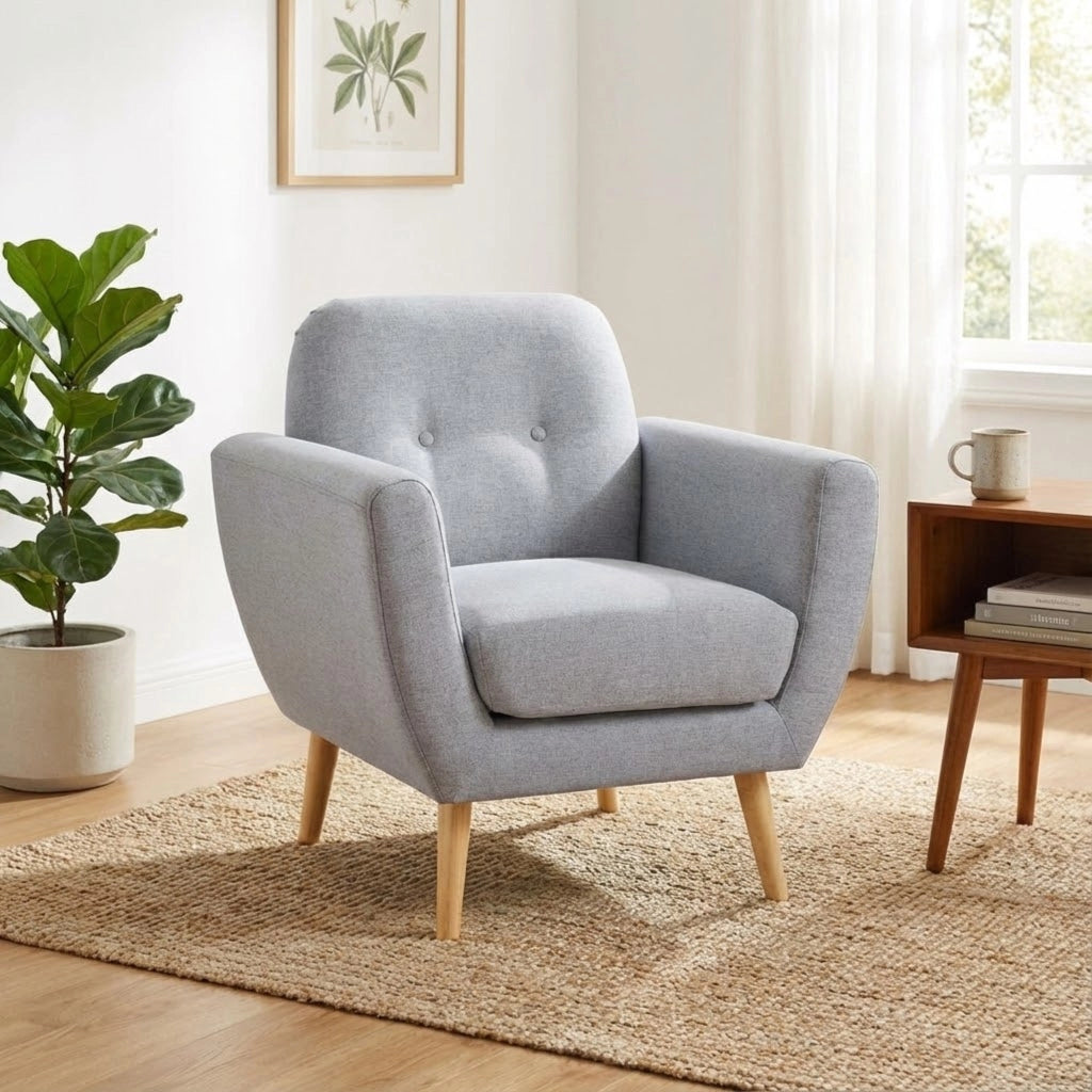 Poltrona Moderna in Tessuto cm 84x79x86 - SILENTE