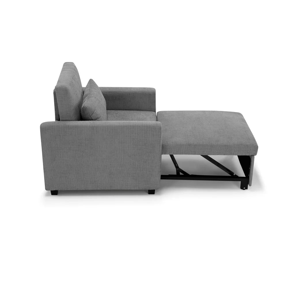 Poltrona letto modello AMALFI con 1 cuscino, massima imbottitura, design adatto per ambienti classici e moderni, colore Grigio
