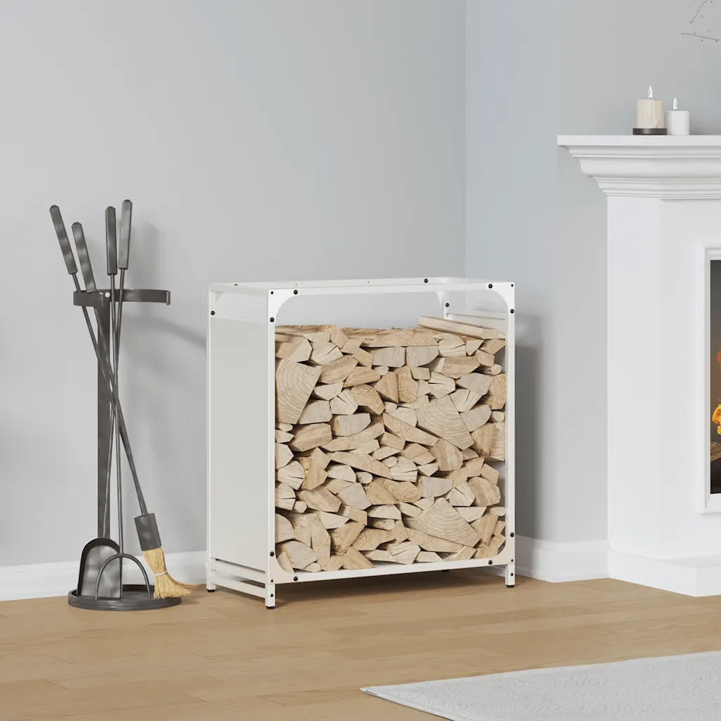 Rastrelliera per Legna da Ardere Bianca 60x28x65 cm CFW5914437