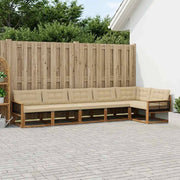 Set di divani da esterno 6 pz Naturale e Beige 3381457
