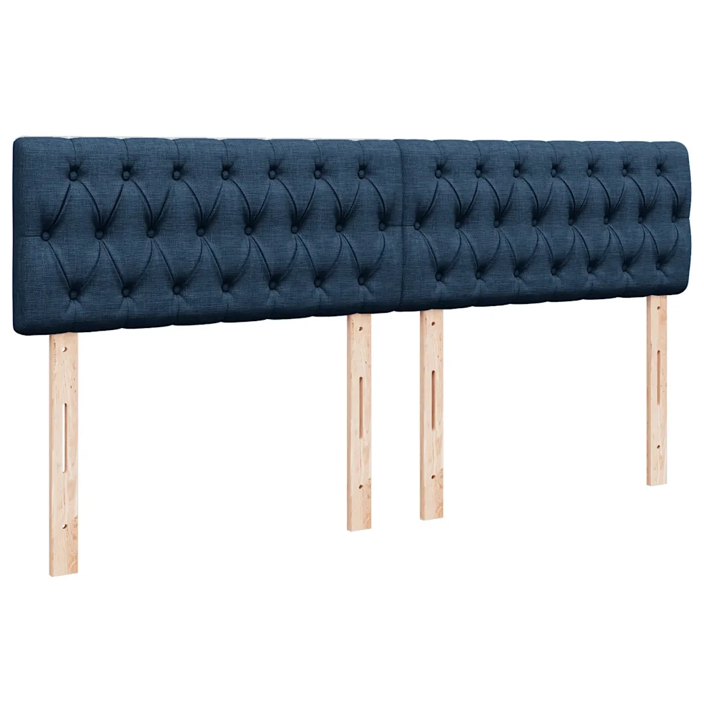 Giroletto a Molle con Materasso Blu 200x200 cm in Tessuto