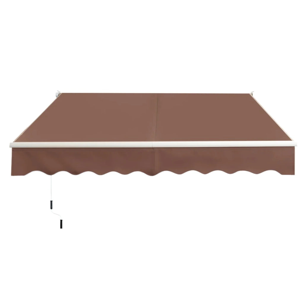 Tenda da sole retrattile 245 x 200 cm angolo regolabile 40°-100° facile da usare design moderno alluminio marrone 20_0013623