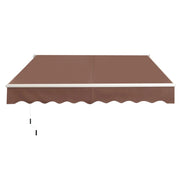 Tenda da sole retrattile 245 x 200 cm angolo regolabile 40°-100° facile da usare design moderno alluminio marrone 20_0013623