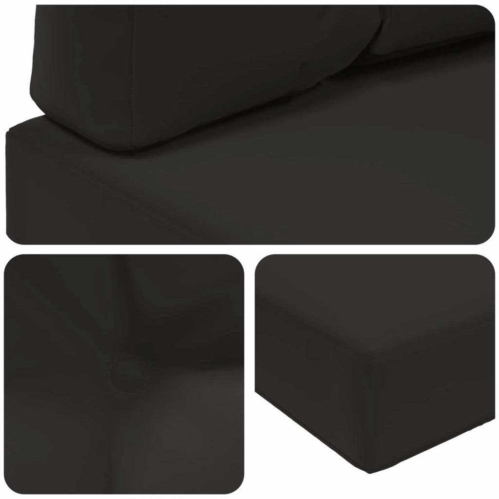 Cuscino per divano da esterno 2 pcs Nero Poliestere