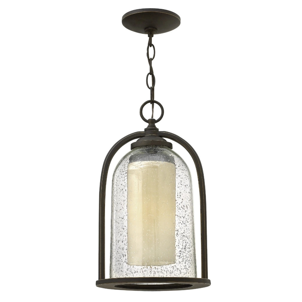 Lampada sospensione esterna loft bronzo E27 Hinkley Quincy