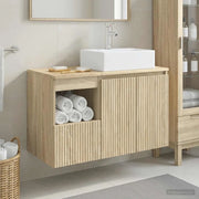 Set di mobili per il bagno 2 pz Rovere Sonoma 3404056