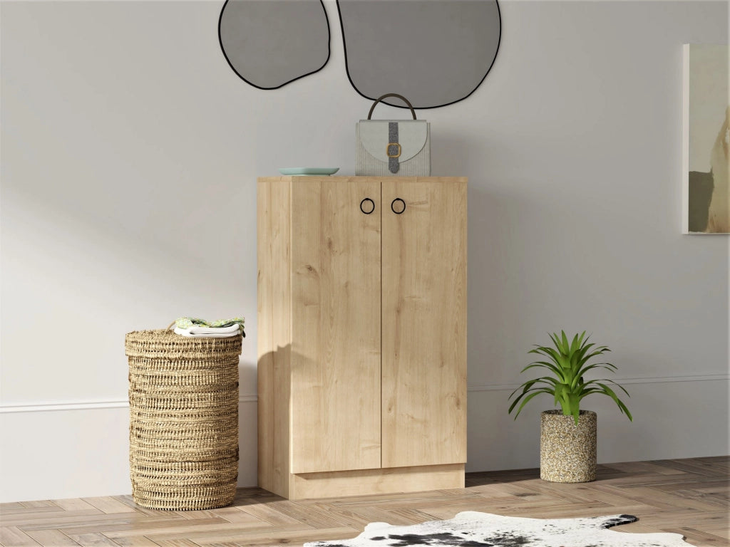 Mobile Portascarpe Piario, Scarpiera 3 Ripiani, 60x32x100h cm Marrone Olmo