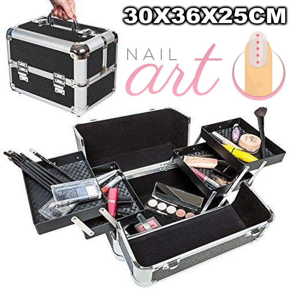 Trade Shop - Bauletto Rigido Valigia Rigida Beauty Case Per Estetista Make Up Nail Art -