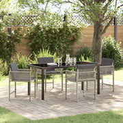 Set da Pranzo per Giardino 5 pcs Grigio chiaro polyrattan 3380763
