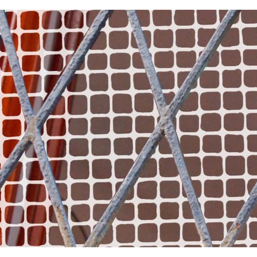 Trade Shop - Rete Di Plastica Protettiva 1 X 5 Mt Bianco Per Cancelli Recinzioni Balconi 206616 -