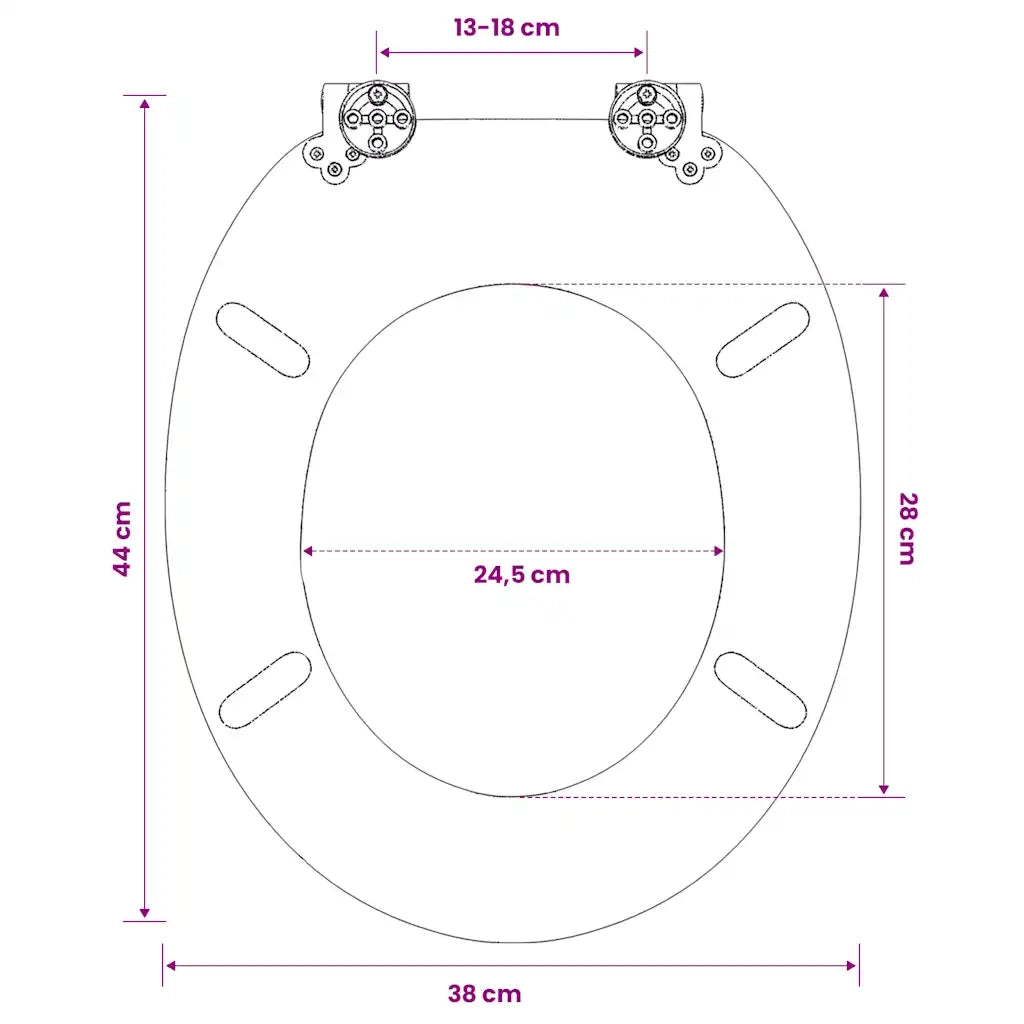 Sedile WC in MDF con Coperchio Design Semplice Bianco CFW2425451