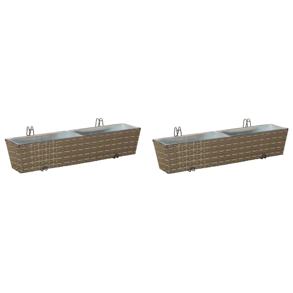 Ringhiera 2 pcs 80 x 17 x 17 cm Metallo
