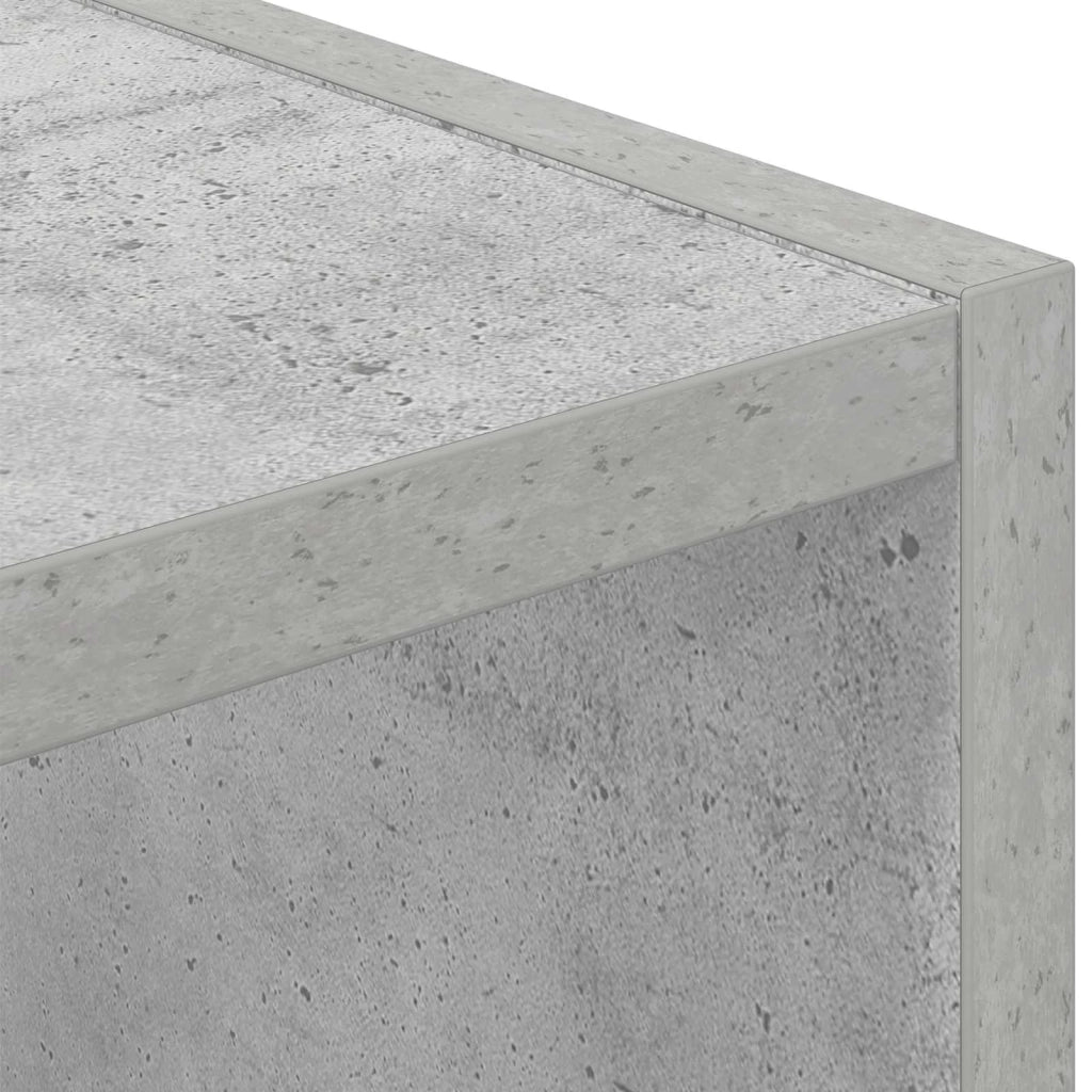 Set di 2 Comodini | Armadio da Notte | Mobiletto da notte con cassetto Grigio cemento 25,5 x 22 x 49,5 cm