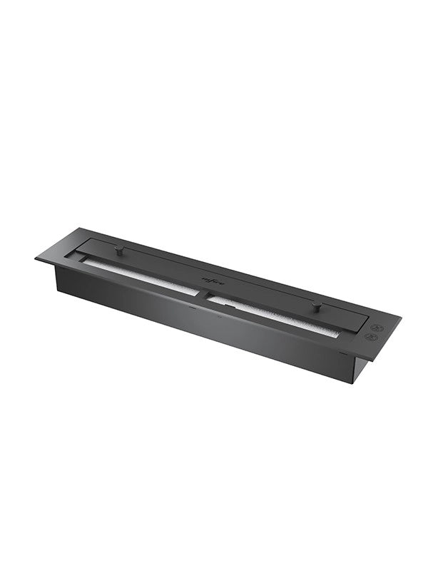 Caminetto a Bioetanolo Da Incasso di Design C800 V2 con Vetro Aperto su 3 Lati Bruciatore da 0,7 Litri