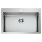 Yeppon 830.0750.10.2000.1170 Lavello 1 Vasca 75x51 cm Foro Miscelatore Acciaio Inox