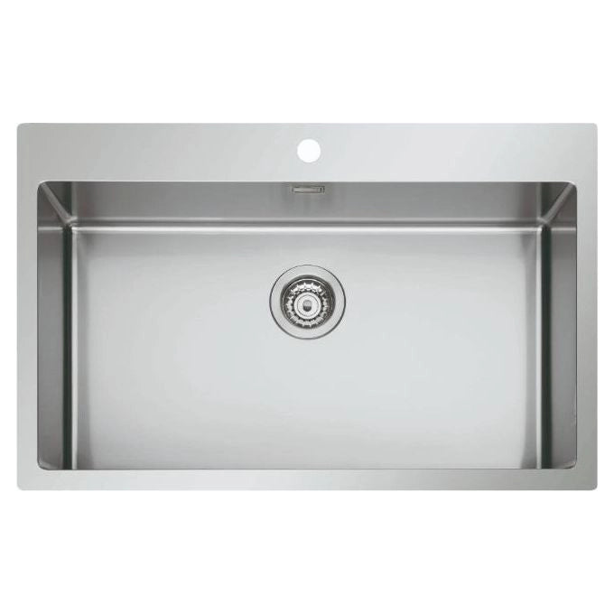 Yeppon 830.0750.10.2000.1170 Lavello 1 Vasca 75x51 cm Foro Miscelatore Acciaio Inox