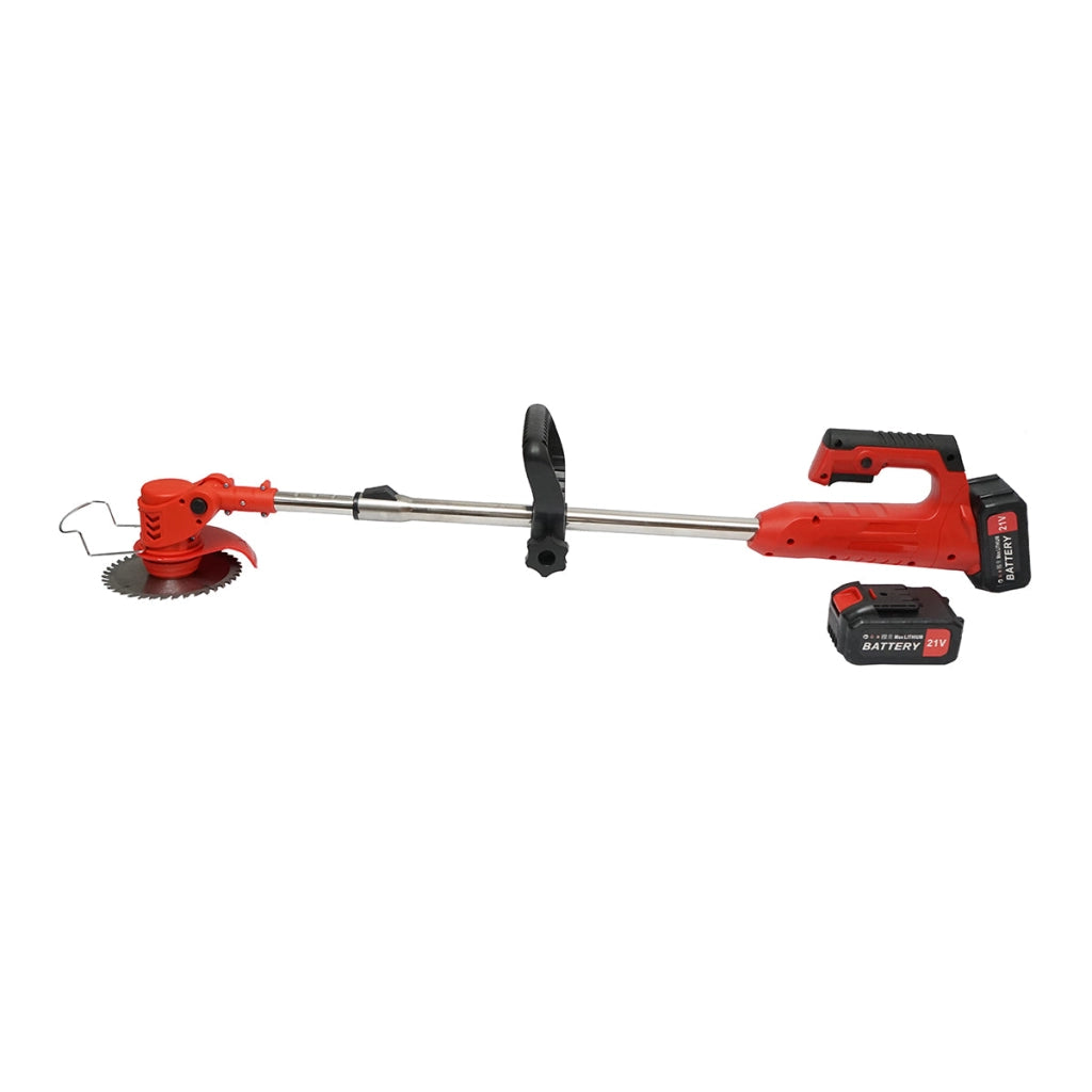 Decespugliatore elettrico estensibile 850W, 2 batterie al litio 21V/3000 mAh, velocità 18000 giri/min, accessori inclusi