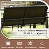 4 Pezzi Set di Mobili da Giardino, Set di Tavolo e Sedie da Esterno in Intrecciato di Vimini, Set Salotto da Giardino per Balcone Giardino Terrazzo (Marrone)