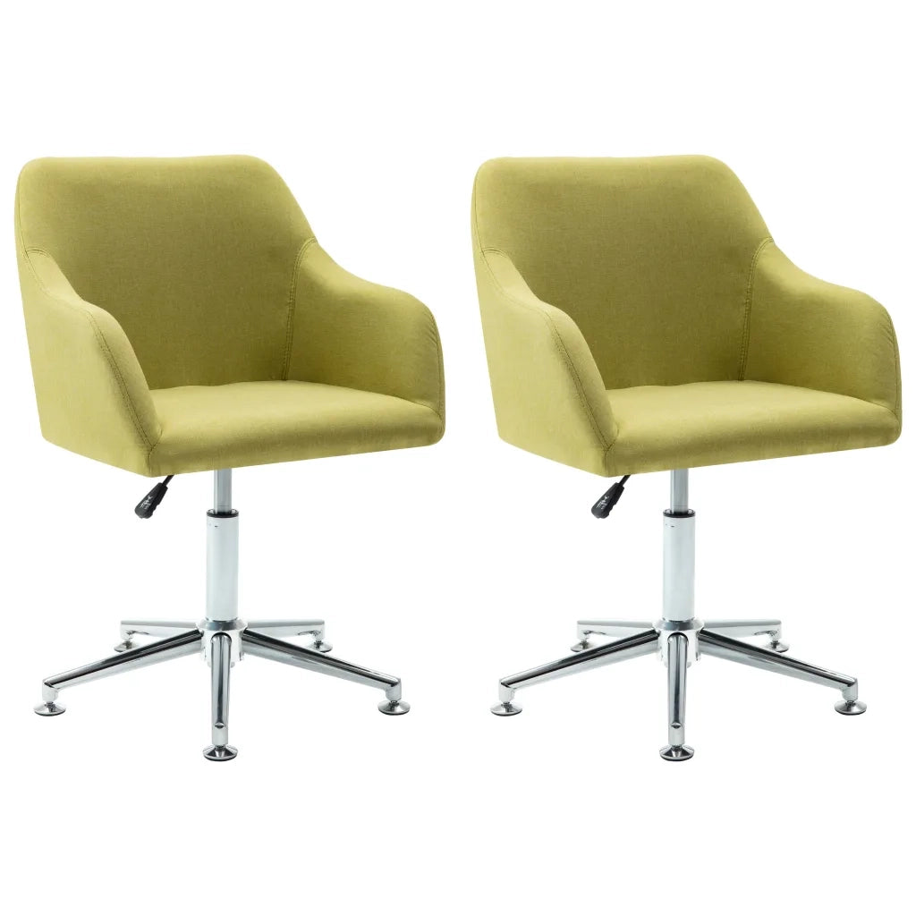 Sedie da Pranzo Girevoli 2 pz Verdi in Tessuto  cod mxl 31438
