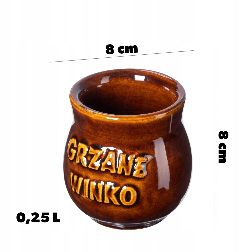 Set di 4 tazze da vin brulé KADAX da 250 ml in gres.