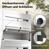 Cassetta postale condominiale autoportante 10 posti, bianco, 2 moduli 945 x 270 x 1500 mm