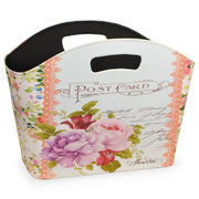 Borsetta Contenitore Flowers con manici fantasia floreale cm 40 x 15 x h 30