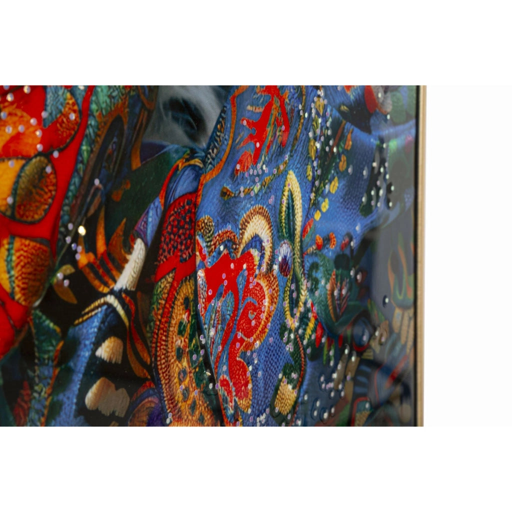 Stampa su Tela Viso 2, Multicolore, Tessuto, 102x52x4 cm