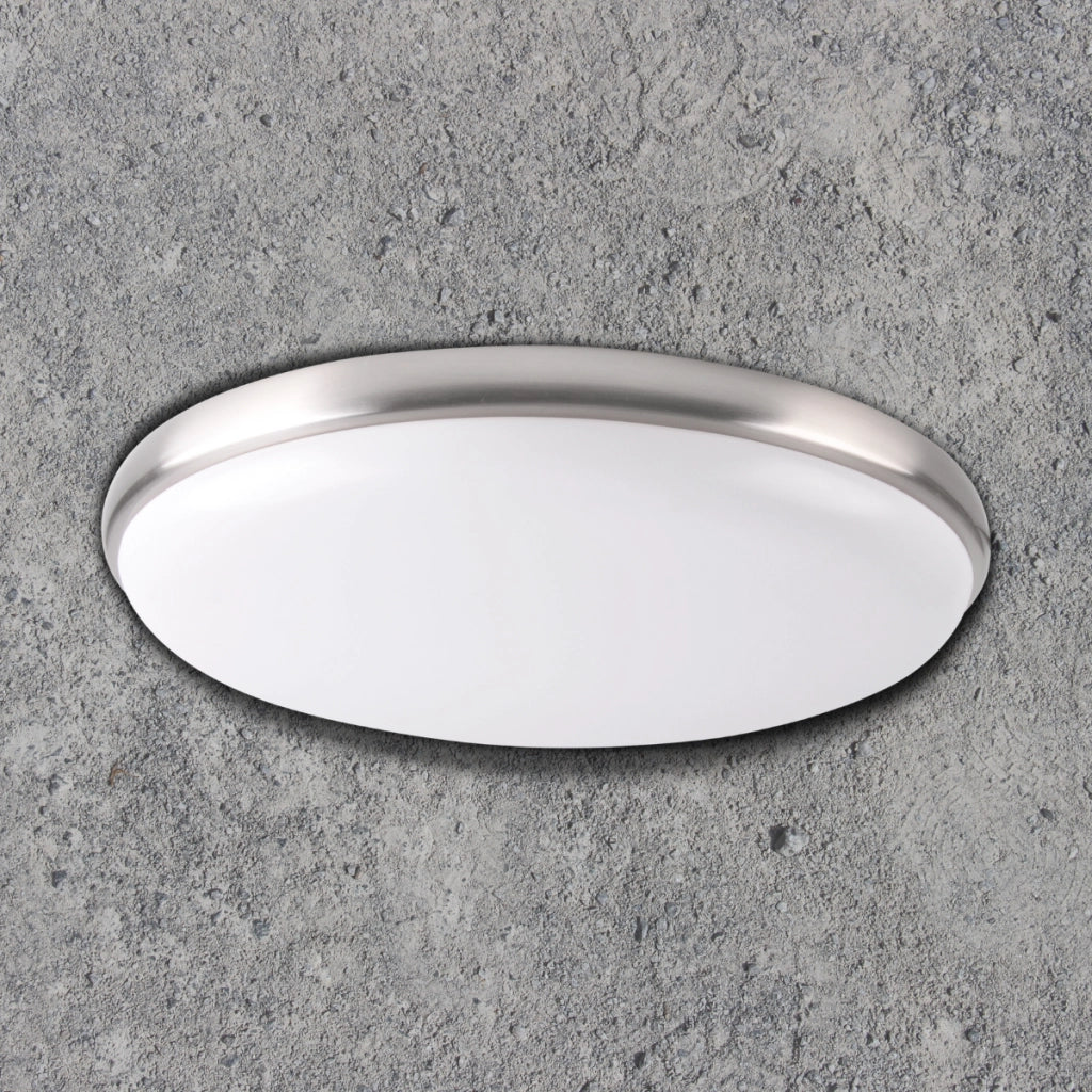 Plafoniera LED Polux Metis Ø30 bianco cromo 4000K 18W