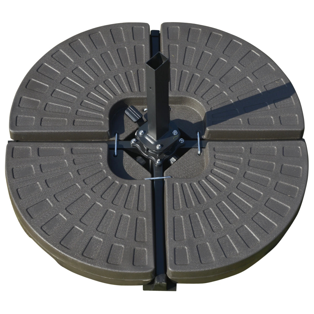 Piedi di zavorra per ombrellone ¨C zephmum ¨C 100x100x10 cm HDPE marrone