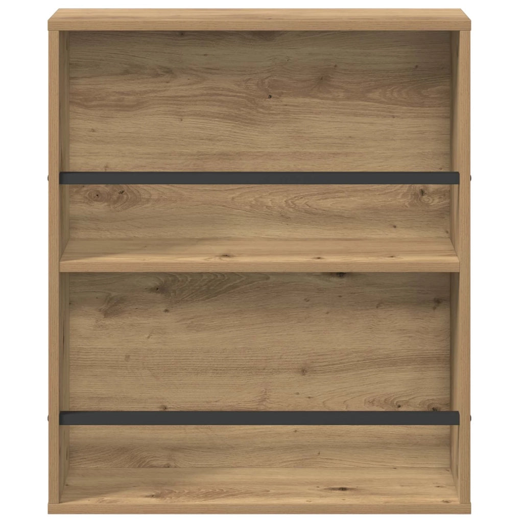 Scaffale per riviste 2 pcs Rovere artigianale 60 x 12 x 70 cm