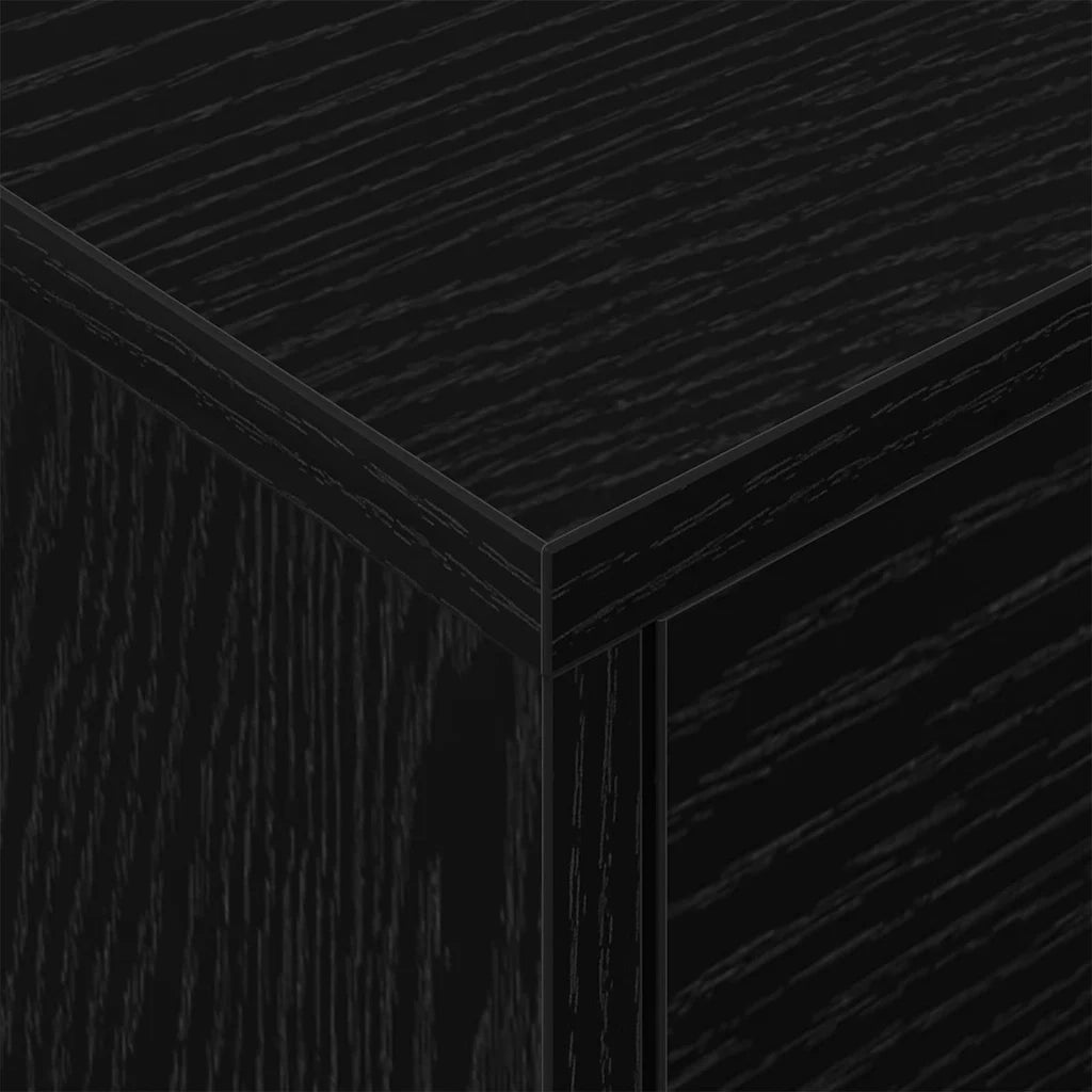 Set di 2 Comodini | Armadio da Notte | Mobiletto da notte Rovere Nero 40,5 x 40 x 48 cm Legno multistrato