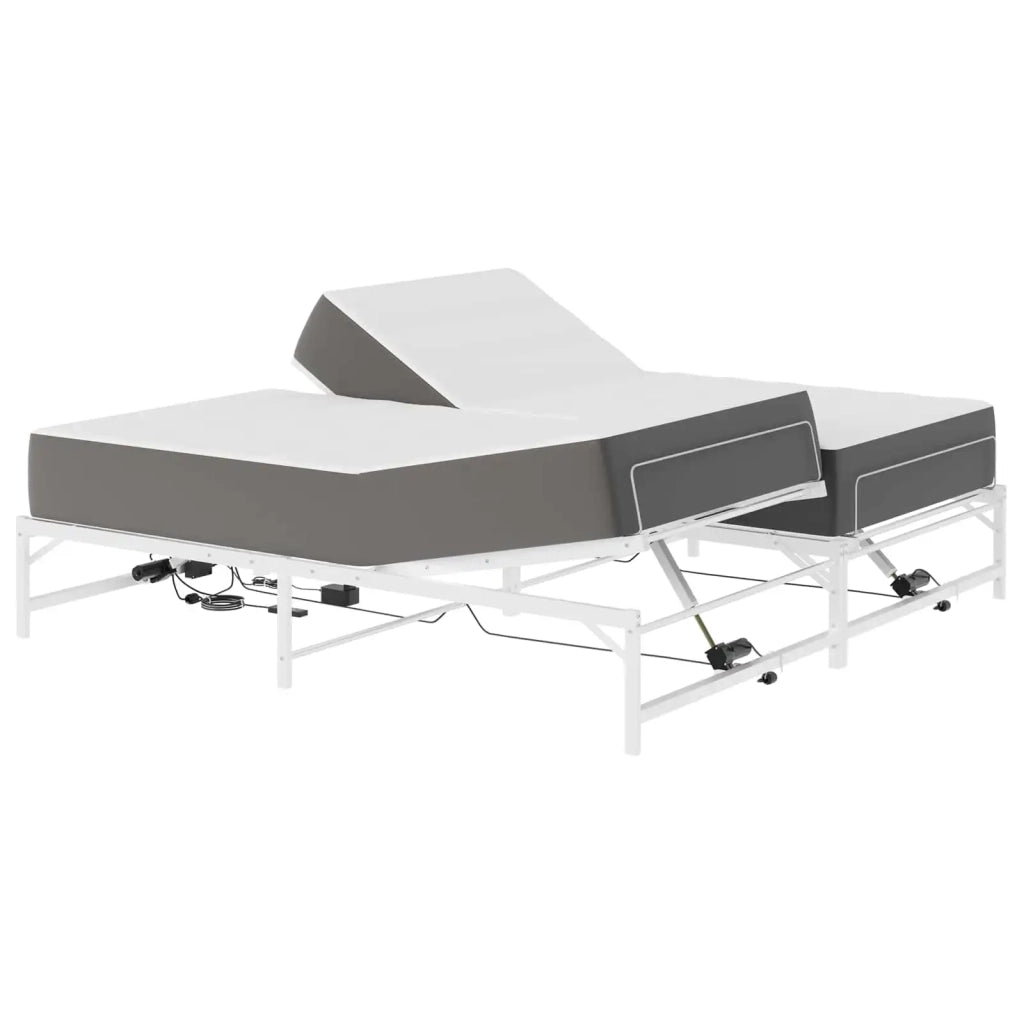 Telaio Letto Elettrico Regolabile Bianco 200 x 200 cm Acciaio 3438638