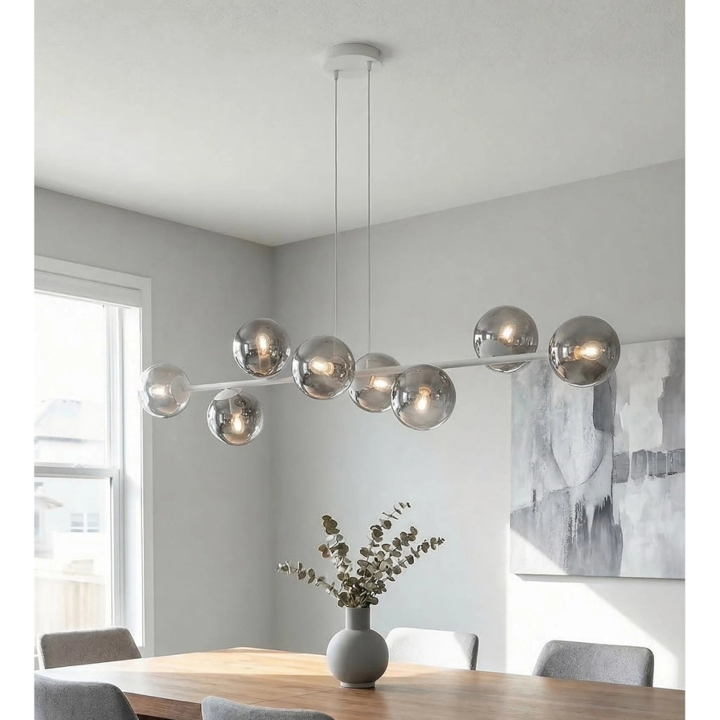 Lampada a sospensione Magnus in acciaio grigio grafite