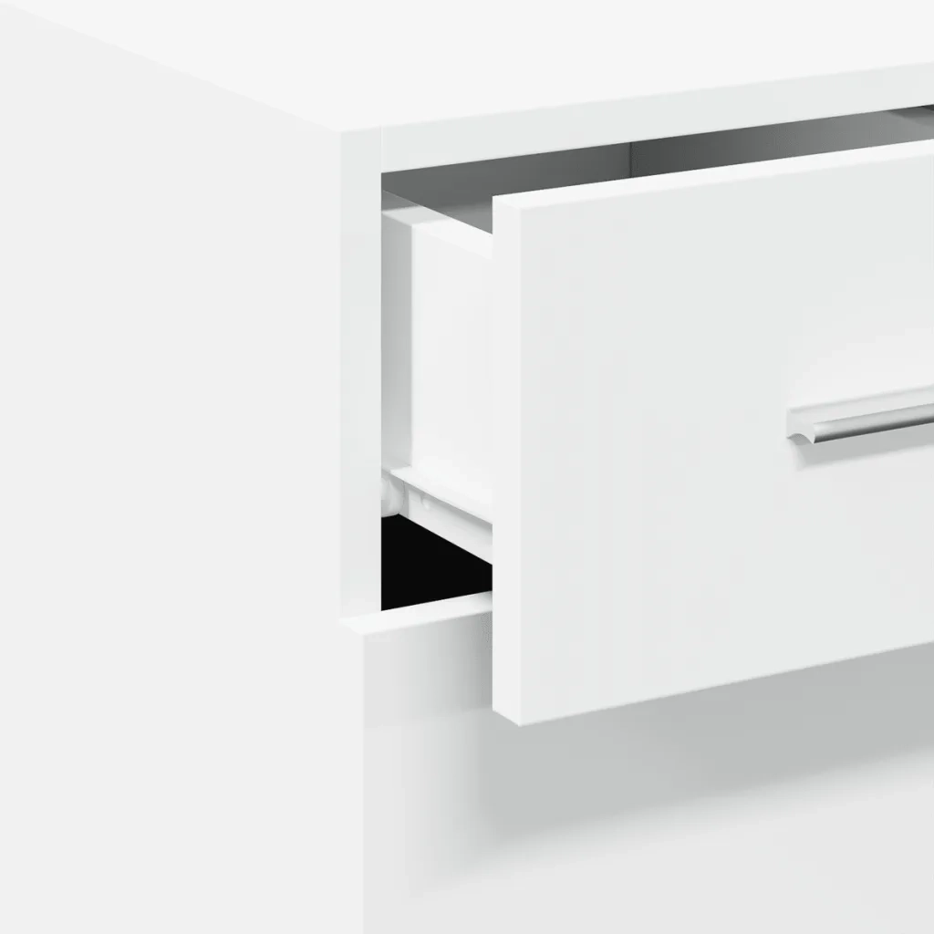 Credenza Bianca 30x42,5x93 cm in Legno Multistrato 846271