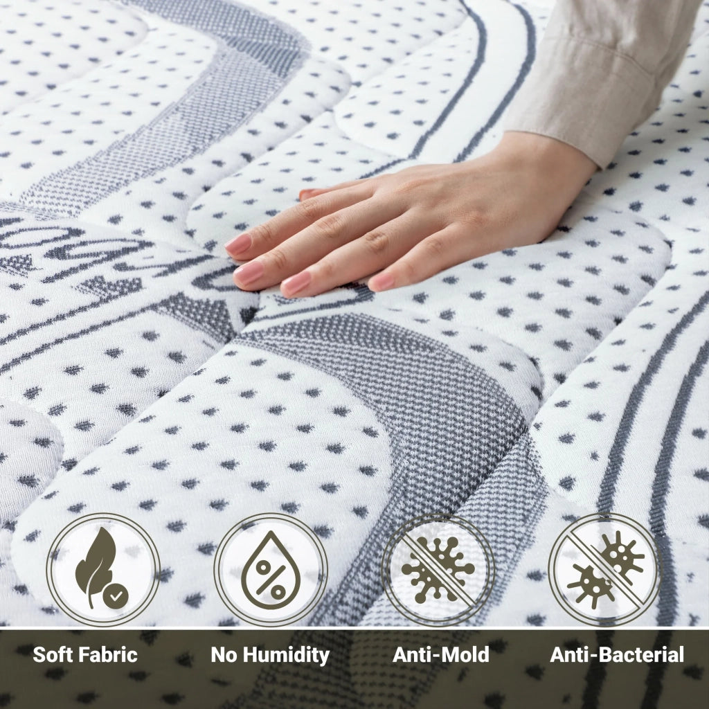 Materasso Singolo 85x210 cm a Media Rigidita' | Altezza 20 cm | Tessuto Anallergico e Traspirante | Proprieta' Ortopediche e Automodellanti | Prodotto in Italia