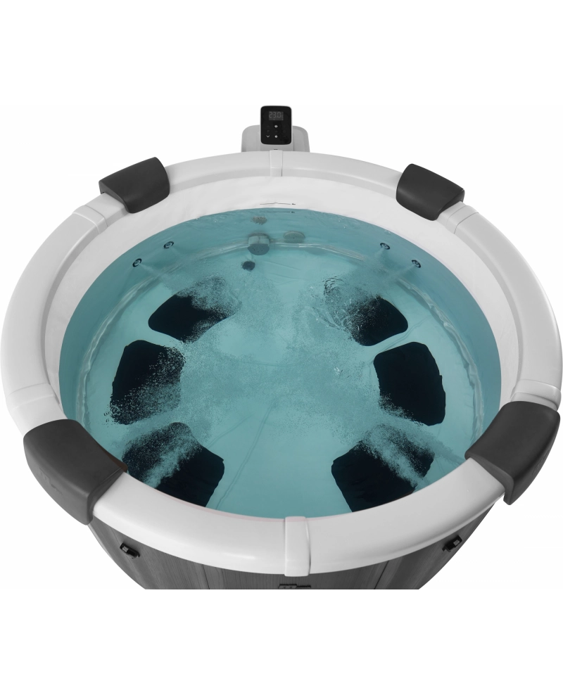 Minipiscina Idromassaggio Tonda 182cm Riscaldatore, Led Mspa Denver Plus