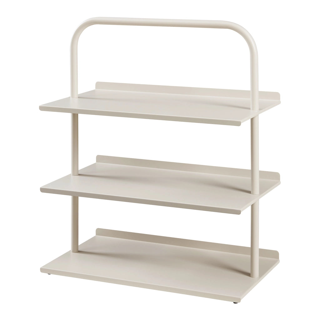 Scaffale Portascarpe Poytya Scarpiera a 3 Livelli 73 x 60 x 32 cm - Color Champagne [en.casa]