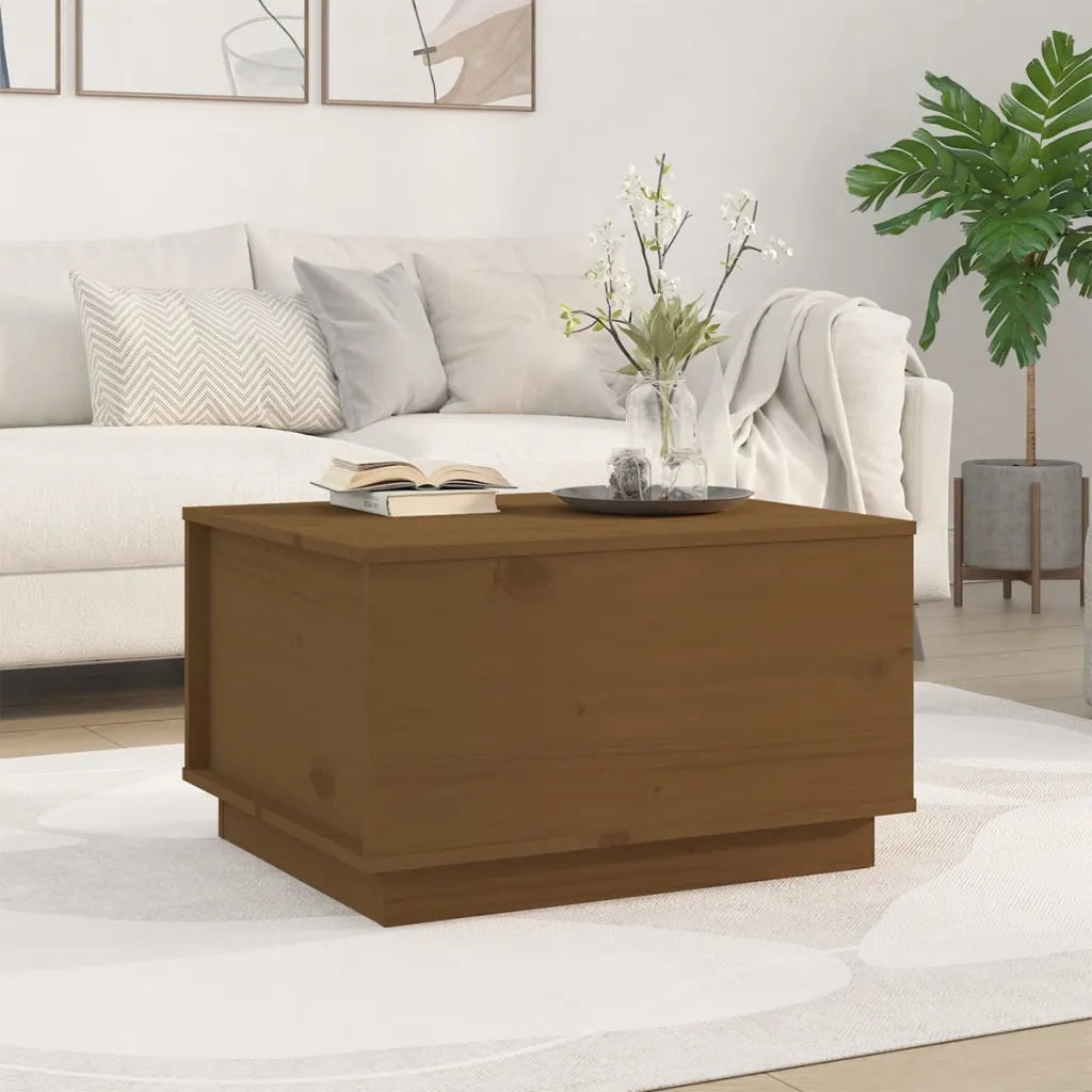 Tavolino da Salotto ambra 60x50x35 cm in Legno Massello di Pino 813418