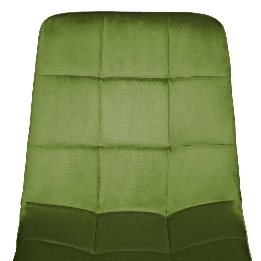 Sedia da pranzo imbottita in velluto verde pistacchio (2 pz.) - Karima - SD39KAPM