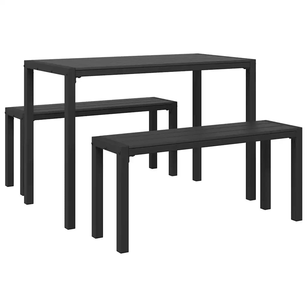Set da Pranzo per Giardino 3 pz | Set Salotto da Giardino Antracite Acciaio