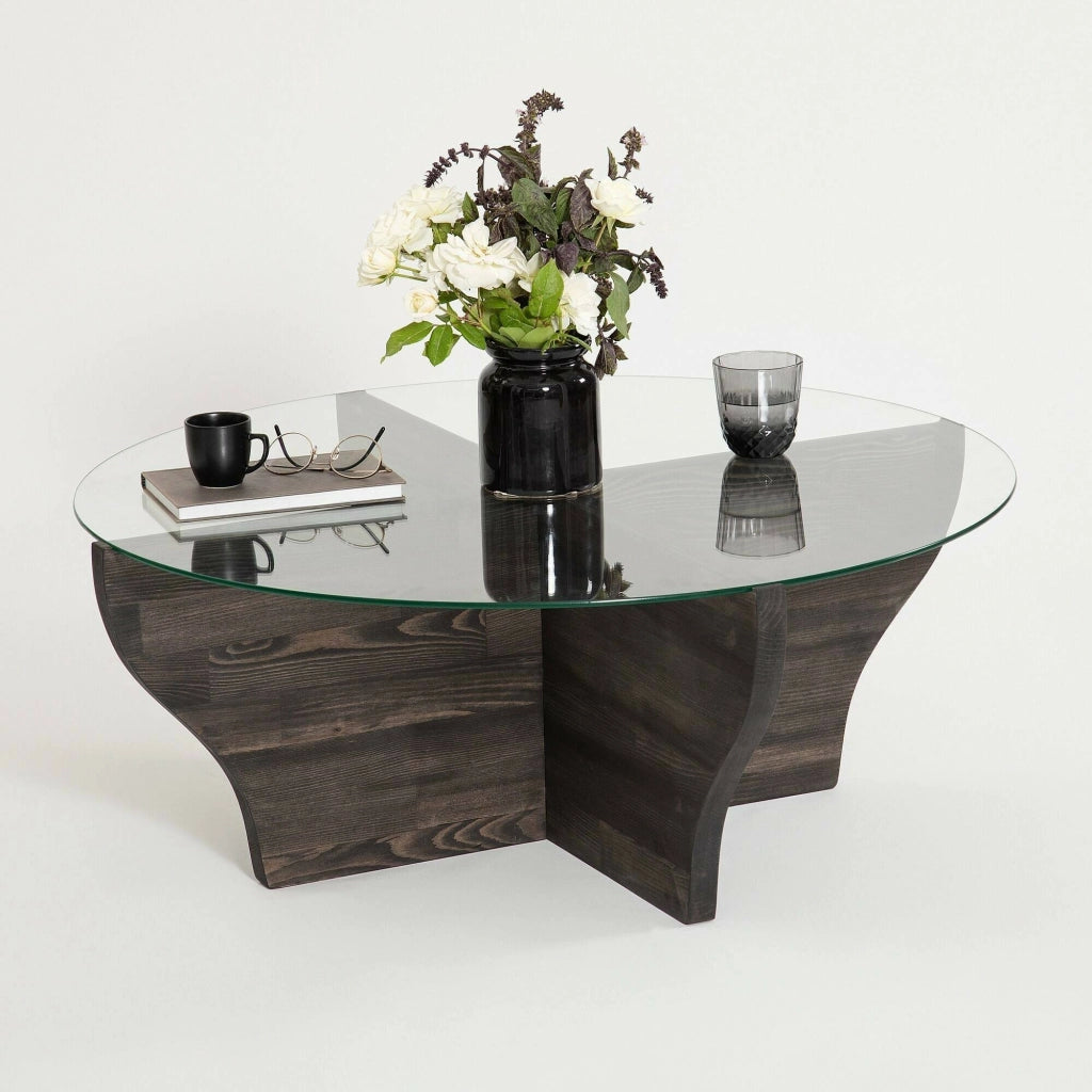 Califfi, Tavolino da Salotto Portariviste, 92x92x36h cm Nero Antracite