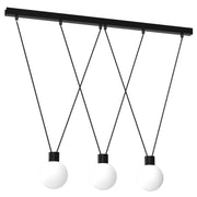 Lampadario a sospensione Capri Milagro 3xG9 nero/bianco