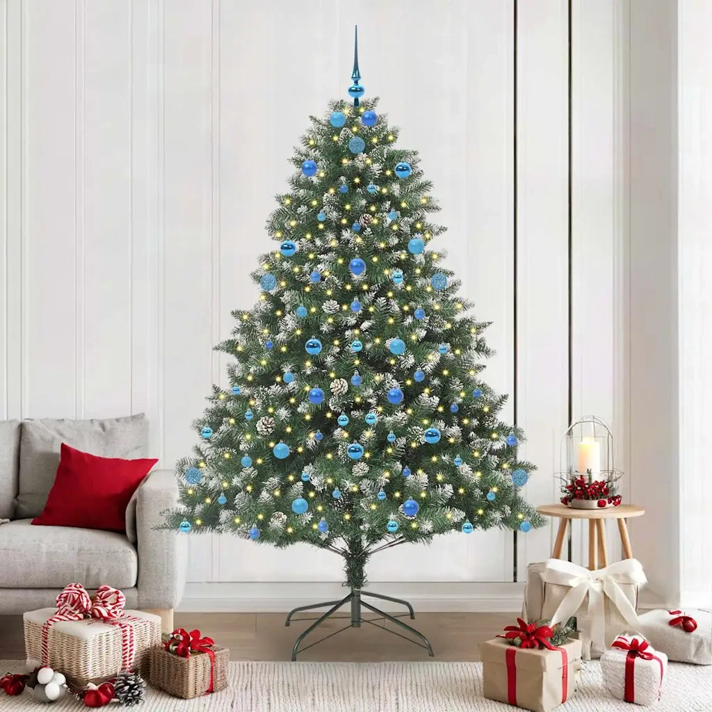 Albero di Natale artificiale con 300 LED Verde 210 cm 3395252