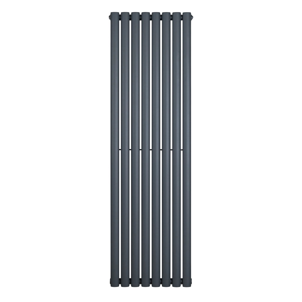 Radiatore Verticale Design Ovale Colonna Singola Antracite 1600x480 mm