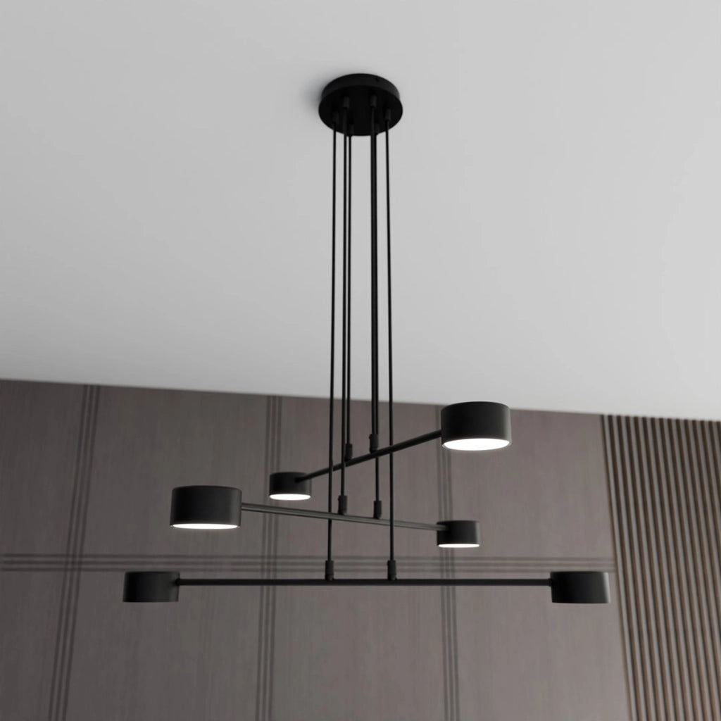 Lampada a sospensione Modus in acciaio verniciato nero
